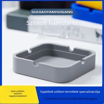 Szilikon hamutartó, Hőálló, leesésálló, hordozható, könnyen tisztítható