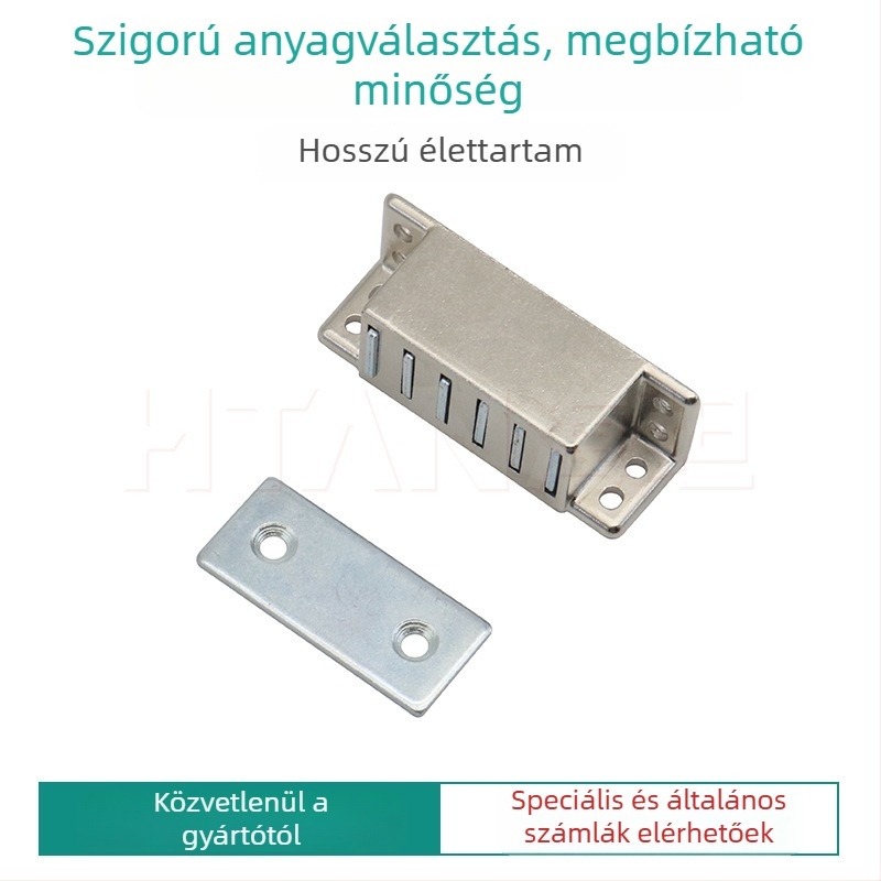 Mágneses ajtókapocs - ipari erősségű, modell MGCST30-40-50-70, cinkötvözet, padlóhoz rögzített, porított felület