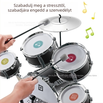 Gyerekeknek szóló jazz dobkészlet kezdőknek — műanyag nyugati ütőhangszer, Xinster, 4–6 évesek