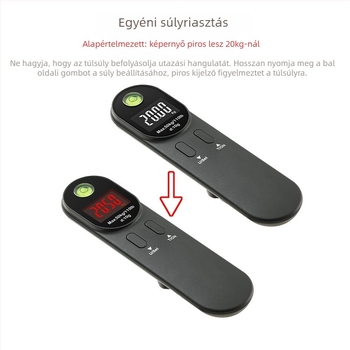 TY-610 bőröndmérleg, elektronikus utazómérleg LCD kijelzővel, 50 g–50 kg, CR2032 elem