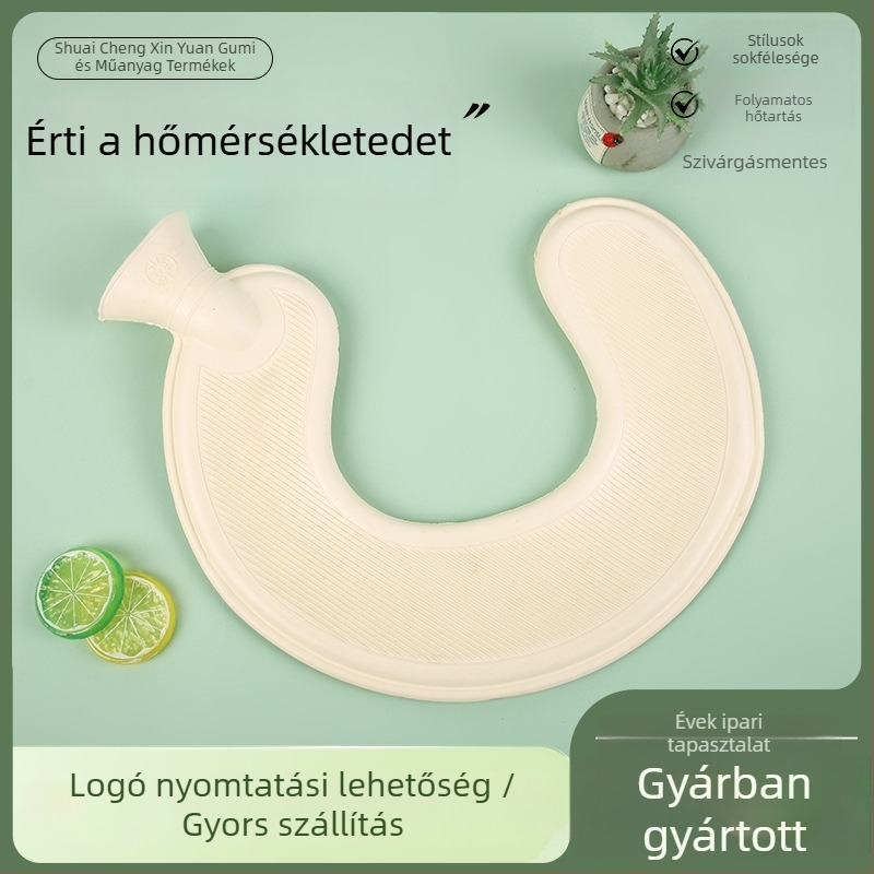 U-alakú melegvizes párna nyakra és vállra • gumi • melegítés vízzel töltött • modern minimalista stílus • testreszabható
