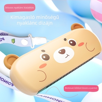 HONGDA műanyag harmonika gyerekeknek, 4-6 éveseknek, kereskedelmi dobozban, fejleszti az érzékelést és a koordinációt