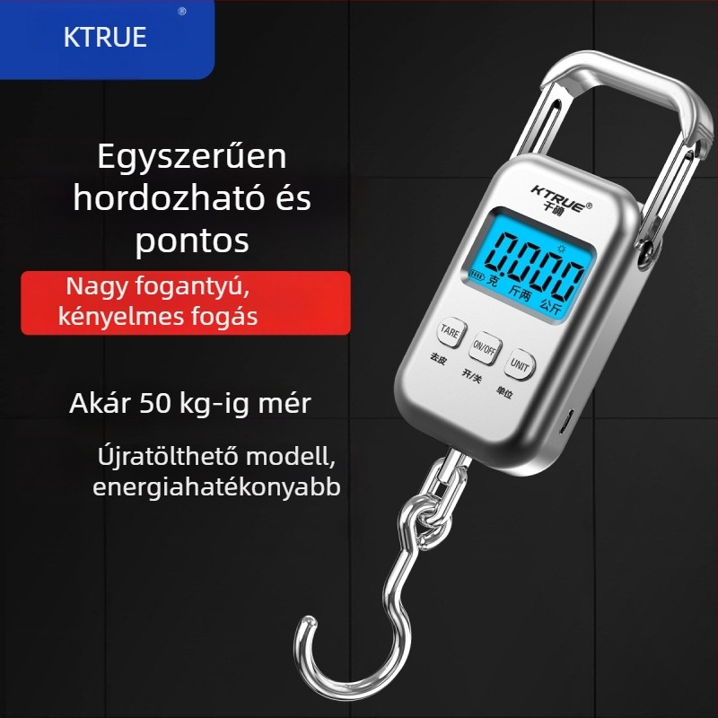 Thousand Sure 50 kg digitális kézi hordozható elektronikus rugós mérleg háztartási használatra