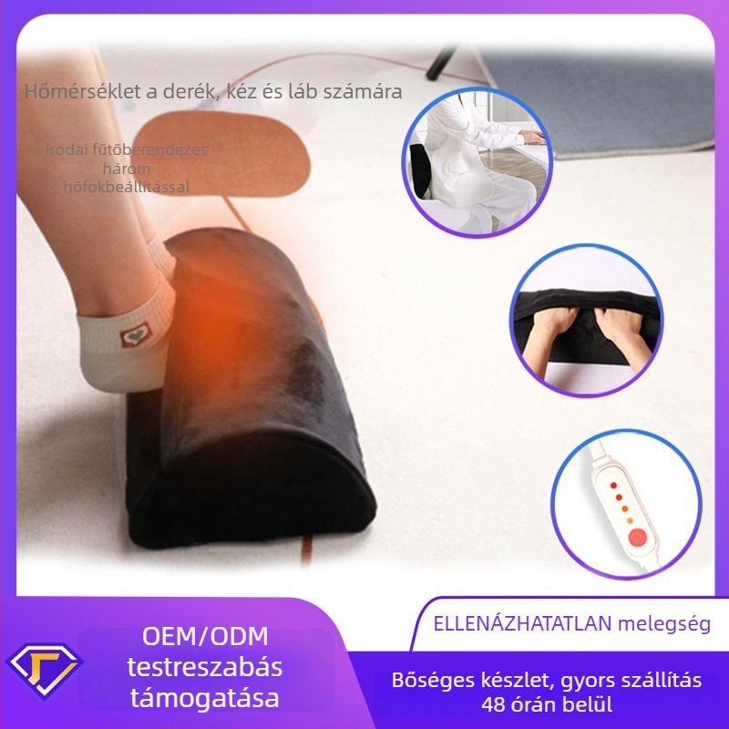 USB-tápú melegítő alátét kézre és lábra - háromfokozatú hőmérséklet-szabályozás, bársonyos felső, EVA talp, otthoni és irodai használatra