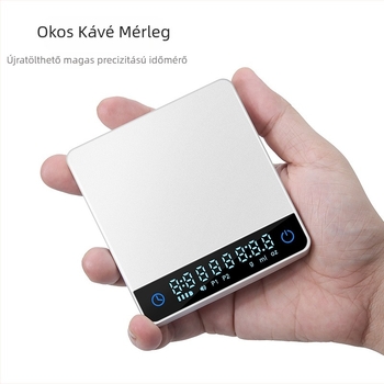 R80 elektronikus konyhai mérleg, kompakt, 2 kg kapacitás, 0,1 g pontosság, újratölthető