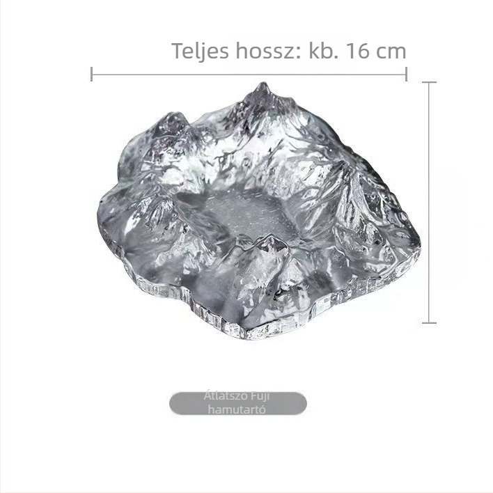 Üveg hamutál havas hegy motívummal – elegáns szivar tartó otthoni bárhoz és irodához