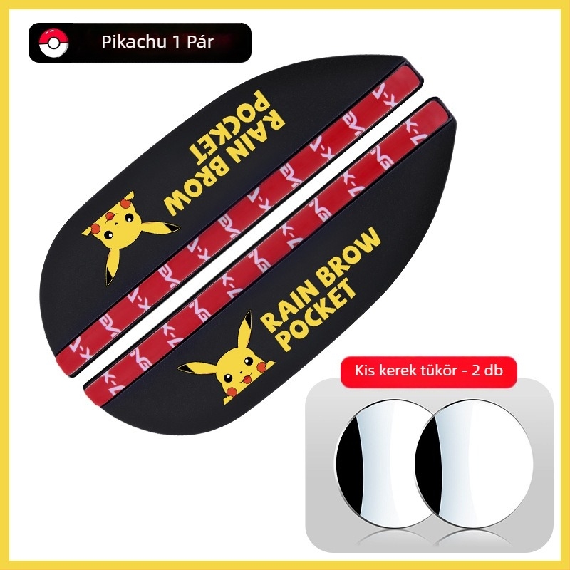 Autó tükrének esővédője - Univerzális illeszkedés, PVC anyag, Karcolás elleni védelem, Kopásálló