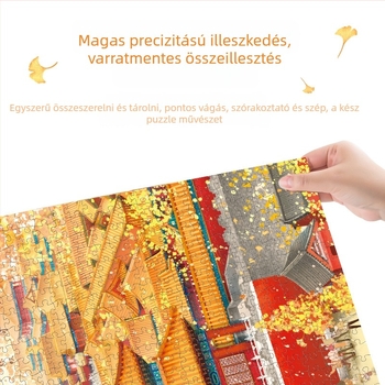 1000 darabos papír puzzle felnőtteknek Tianan tér, Tiltott Város és Mennyek Temploma témával; közepes nehézség, stresszoldó oktatási játék, dekoratív illusztráció.