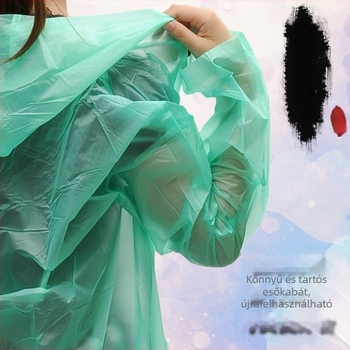 Stílusos átlátszó esőponcho utazáshoz, újrahasználható