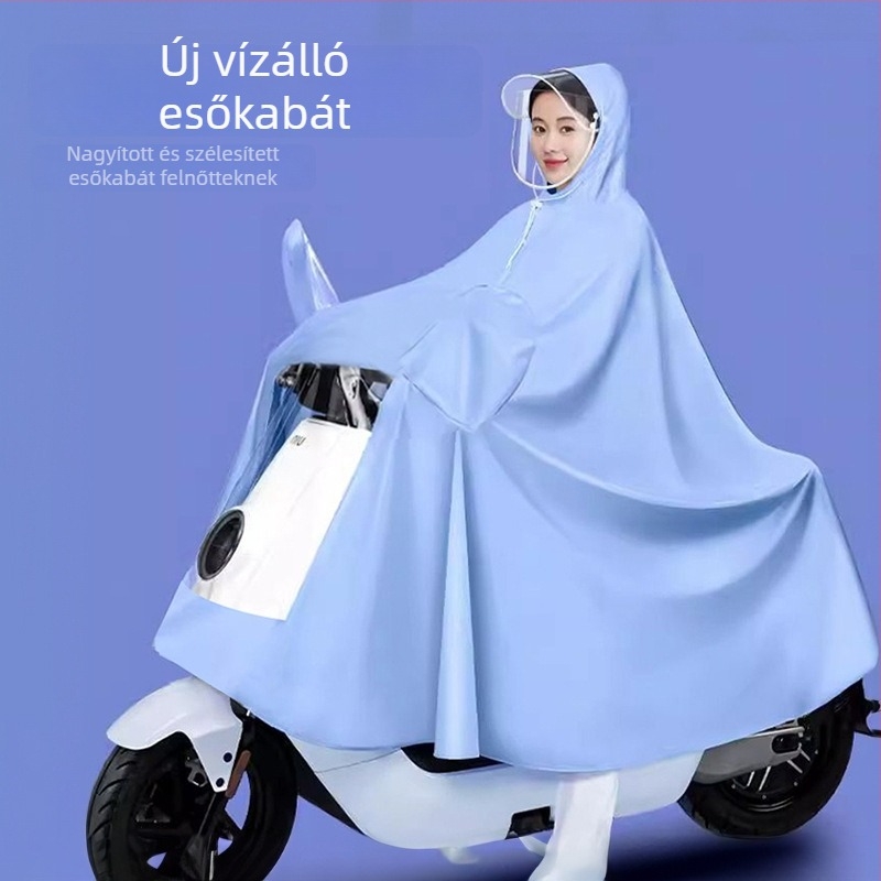 Hosszú esőköpeny fuvarozási szolgáltatásokhoz, teljes testvédő esőruha, vastagított és megnövelt méret, uniszex felnőtteknek, motorkerékpárokhoz és elektromos robogókhoz