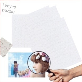 Hőátviteles puzzle gyöngyház felülettel, üres kép, DIY-barát, 120 darab, papír