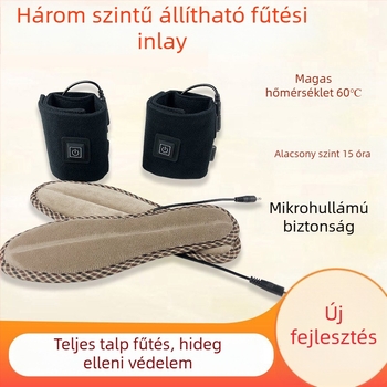 Jiabei fűtő talpbetét papucsokhoz – három üzemmódú fűtés USB-vel, velúr felső, műanyag talp, időzített hőmérséklet-szabályozás