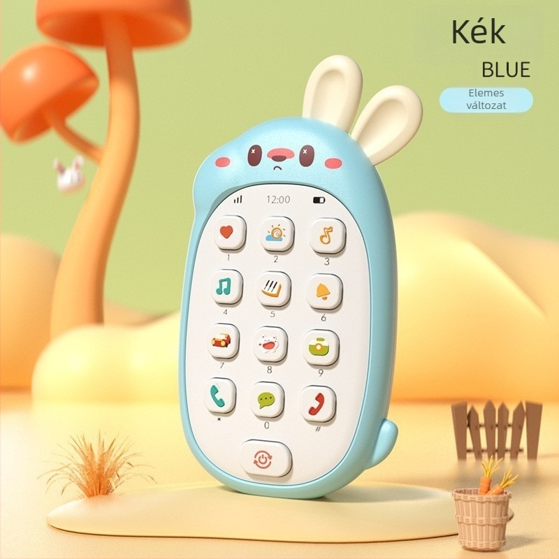 Autóformájú gyerekek multifunkcionális telefon játék zene és mesék (Anyag: műanyag; Tápellátás: száraz elemek; Korosztály: 4–6 év; Funkciók: zene/hangok)