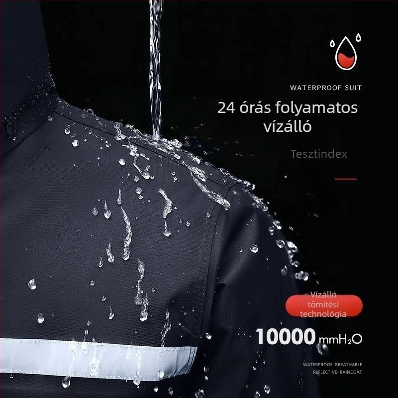 Kamuflázsos hosszú teljes testet fedő esőkabát, egy darabos kivitel, vízálló és kopásálló kültéri használatra, felnőtteknek – vastagított változat