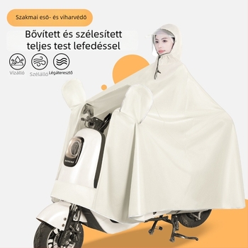 Elektromos jármű esőponcsó, vastag Oxford szövet, vízálló PVC réteg, egy személyre, testreszabható