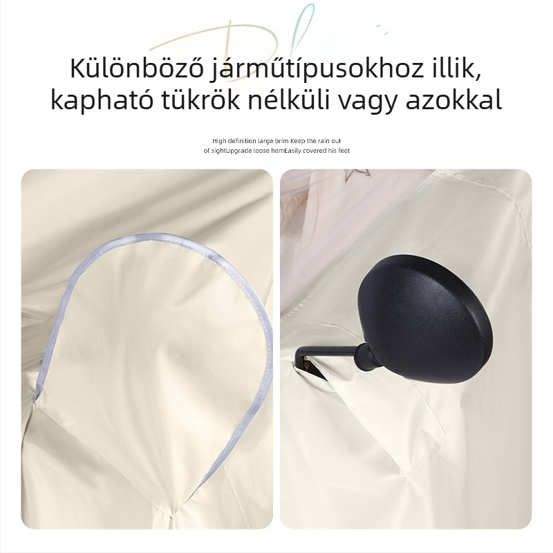 Elektromos jármű esőponcsó, vastag Oxford szövet, vízálló PVC réteg, egy személyre, testreszabható