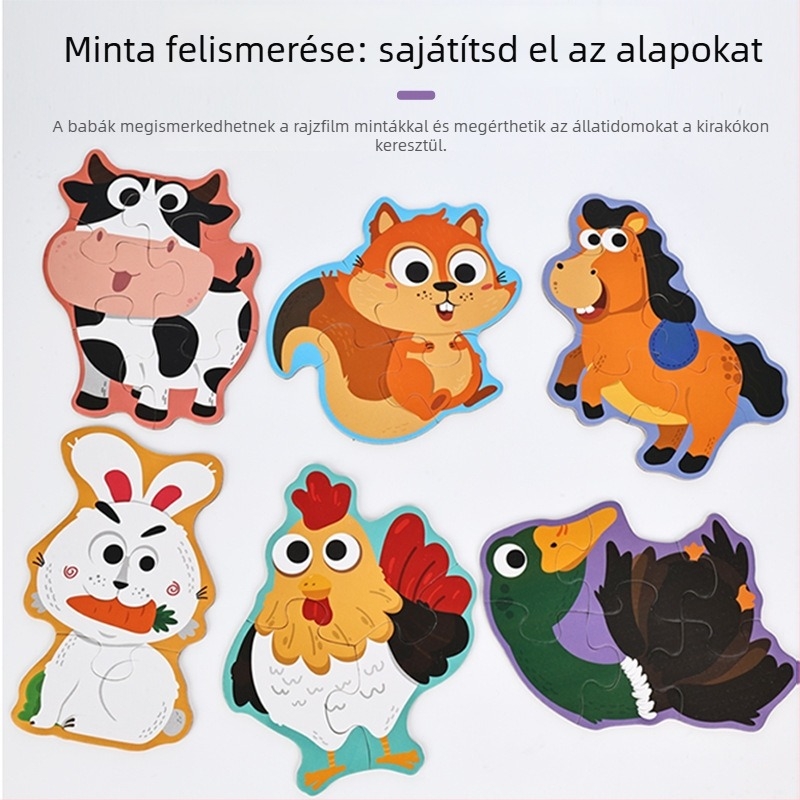 3D papírból készült puzzle gyerekeknek 4–6 éveseknek, DIY testreszabás OEM logóval
