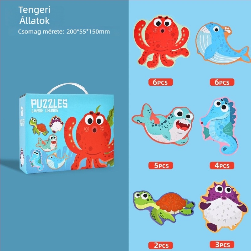 3D papírból készült puzzle gyerekeknek 4–6 éveseknek, DIY testreszabás OEM logóval