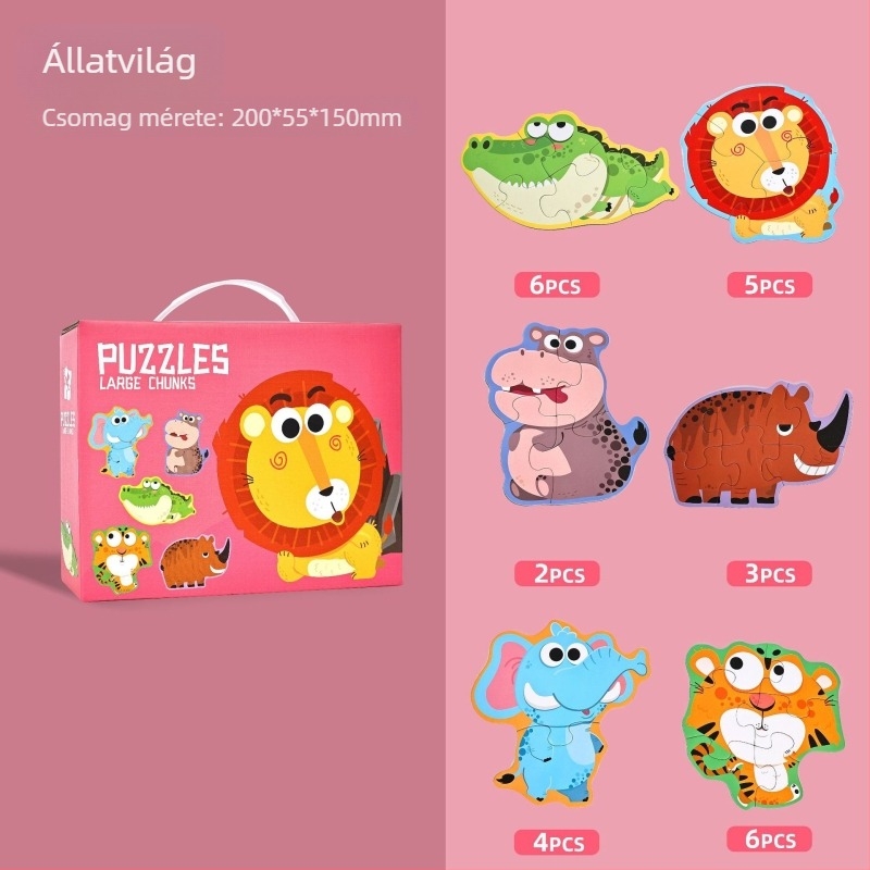 3D papírból készült puzzle gyerekeknek 4–6 éveseknek, DIY testreszabás OEM logóval