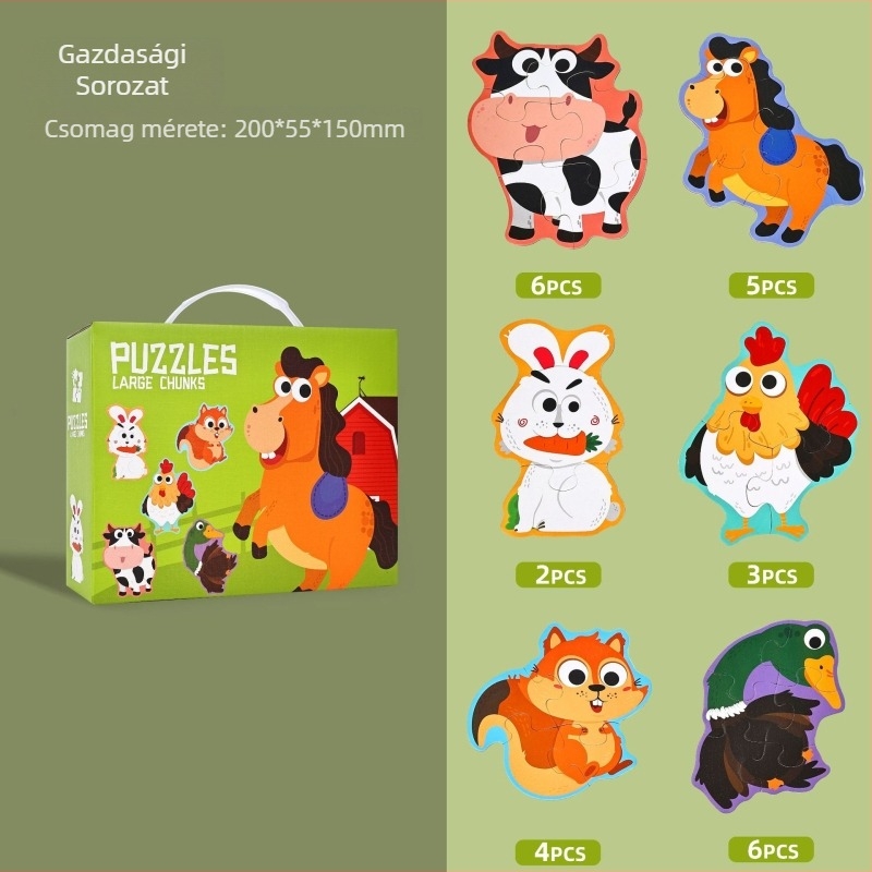 3D papírból készült puzzle gyerekeknek 4–6 éveseknek, DIY testreszabás OEM logóval