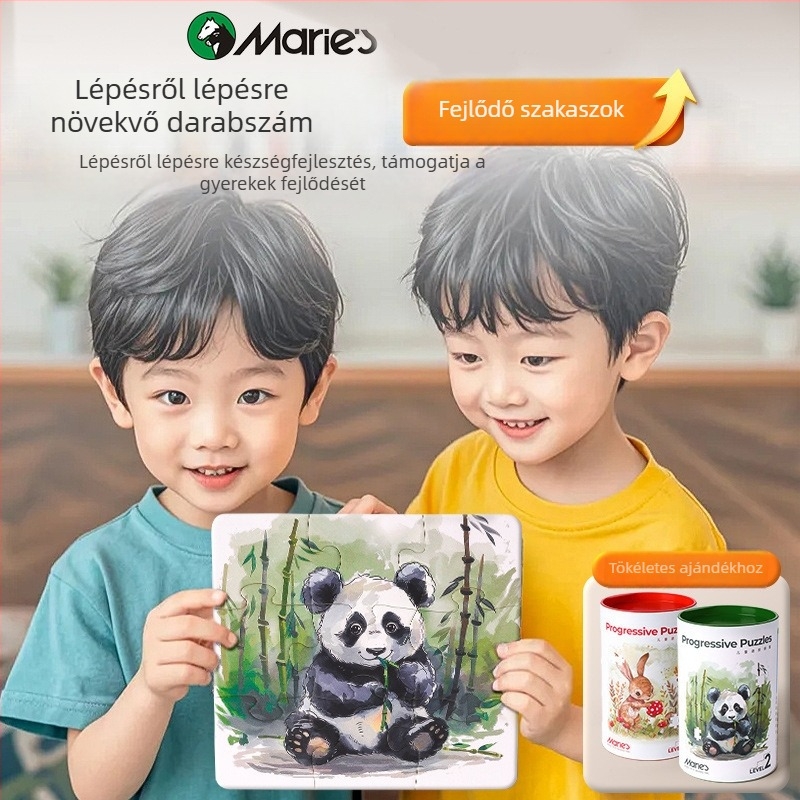 Papíralapú gyerek puzzle művészi illusztrációval, 4-6 éveseknek, DIY testreszabás elérhető