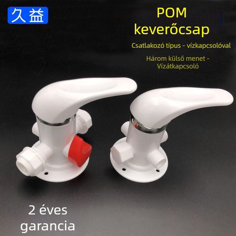 POM napelemes vízmelegítő keverőcsap, meleg és hideg víz, műanyag test, modell dupla belső vezeték csatlakozás, 0,6 MPa, 0–100°C, Jiuyi, modern minimalist stílus