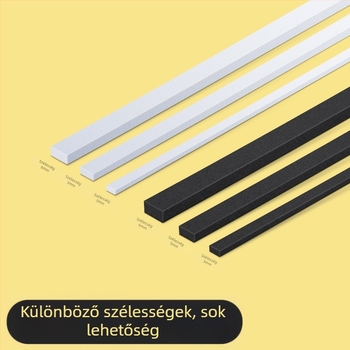 Kloroprén gumiból készült tömítőszalag — öntapadós, kopásálló, hangszigetelő, szél- és esőálló tömítés (Model SJ1502)