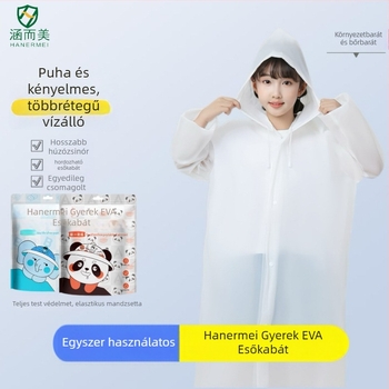 Gyerek EVA esőponcho – hosszított dizájn, újrahasználható, mindent egyben védelmet nyújt túrázáshoz