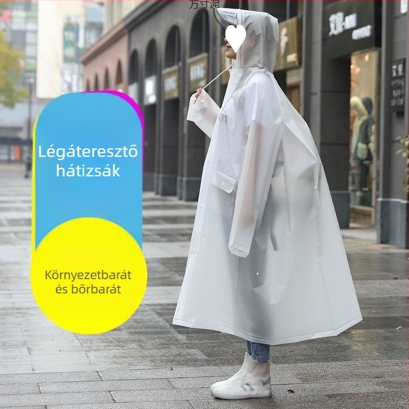 Felnőtt esőponcsó - EVA anyag, vastag anyag, túrázás és kerékpározás