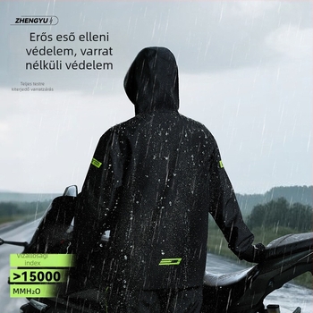Vezetőknek szánt elektromos esőkabát ketté választott dizájnnal, erős esőben és motorozáshoz, vastag egész testet fedő esőnadrág, vízálló.