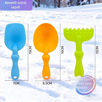 Hóásó készlet gyerekeknek — műanyag eszközök, 4–6 éveseknek, kültéri hójátékhoz