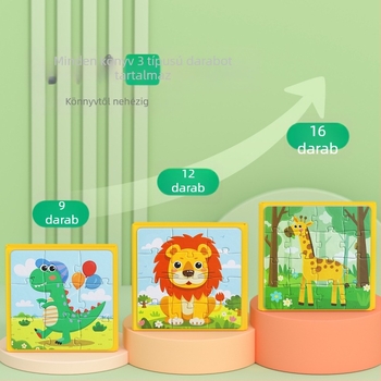 Állatkert témájú mágneses gyerekeknek készített síkpuzzle 4-6 éveseknek (Anyag: mágneses; Kategória: síkpuzzle; Téma: állatkert, általános állatok, közlekedés)