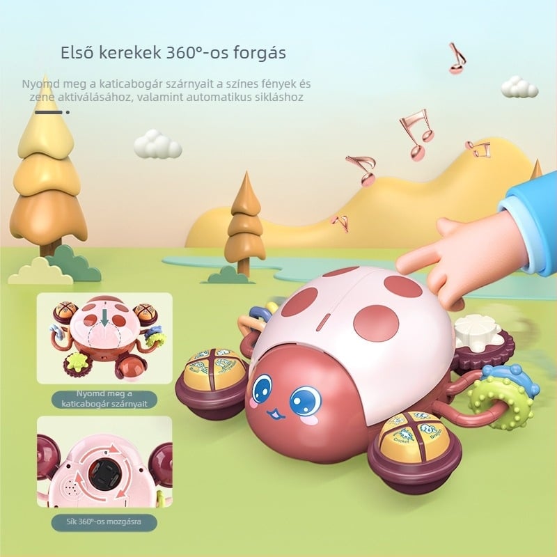 Ladybug Baba – korai nevelési történet-gép zenével, interaktív szülő-gyermek játékkal, világítás, elemes működés (0–3 év)