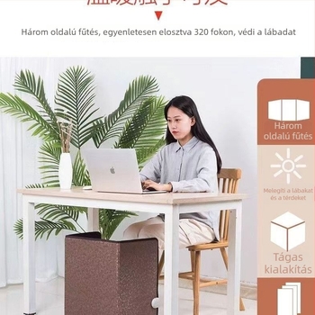 Irodai lábmelegítő párna – mechanikus működés, modell 103+51, 500 W, hálózati csatlakozással fűtés