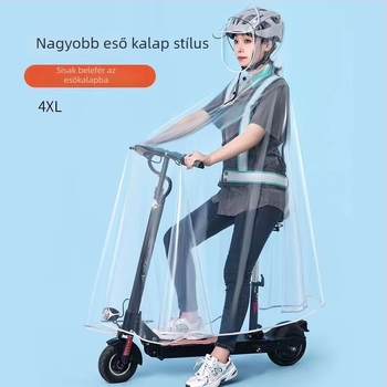 Elektromos jármű vezetőjének poncsó, PVC anyagú, felnőtt, egy személy, testreszabható