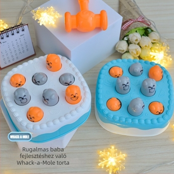 Whack-a-mole oktató családi társasjáték — műanyag, nem igényel elemeket; támogatja a szülő-gyermek interakciót, érzelmi bevonódást és kéz-szem koordinációt; 4–6 éveseknek.