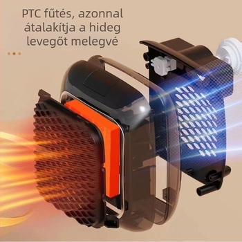 Grafén gyors felmelegedésű lábmelegítő LCD időzítővel, 800W hordozható asztali melegítő otthonra és irodába