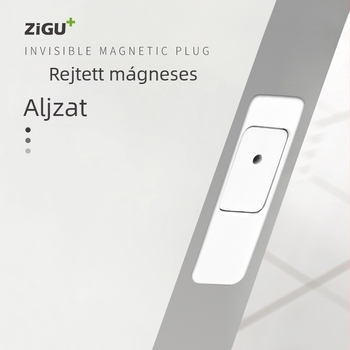 Rejtett mágneses zár faajtókhoz – modell CX01, típus A zár, anyag cinkötvözet, felületkezelés elektroplating, modern minimalista stílus