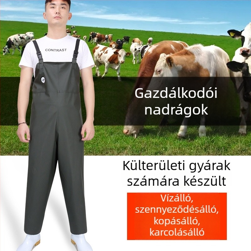 Felnőtt egyrészes esőkabát pántokkal — PVC anyag, vast, védő ruházat halászatra és akvakultúrára, logó nyomtatás, testreszabható