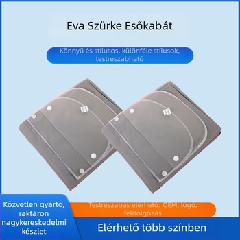 Uniszex EVA esőkabát, hosszú, egyszer használható, utazáshoz hordozható, normál vastagságú