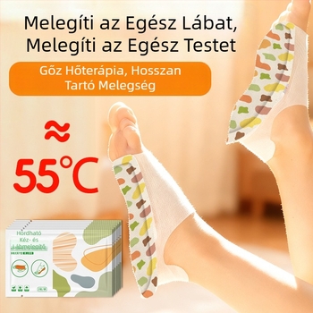 Viselhető lábmelegítő patch, téli lábmelegítésre, fűtő talpbetét, hordozható önmelegedő termo patch