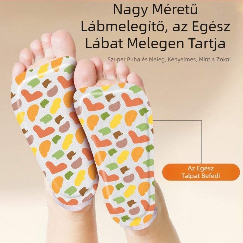 Viselhető lábmelegítő patch, téli lábmelegítésre, fűtő talpbetét, hordozható önmelegedő termo patch