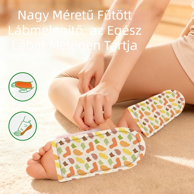 Viselhető lábmelegítő patch, téli lábmelegítésre, fűtő talpbetét, hordozható önmelegedő termo patch