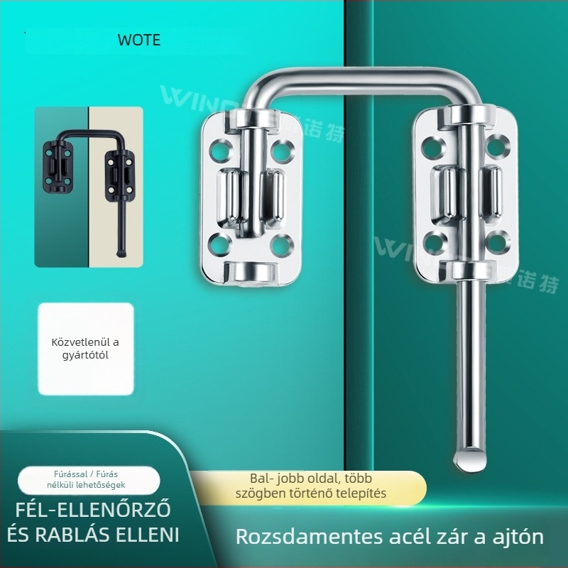 O-típusú ajtócsap, rozsdamentes acélból, elektroplattolt felület, többirányú kialakítás, amerikai stílus