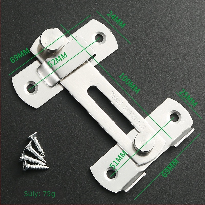 Ajtó pillangócsavar, rozsdamentes acél, mechanikusan polírozott felület, modern minimalist stílus