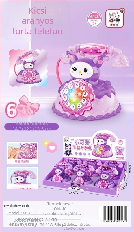 0–3 éveseknek szóló korai nevelési történetgép zenei és beszédfunkciókkal – ABS ház, elemes működés, többfunkciós oktató játék