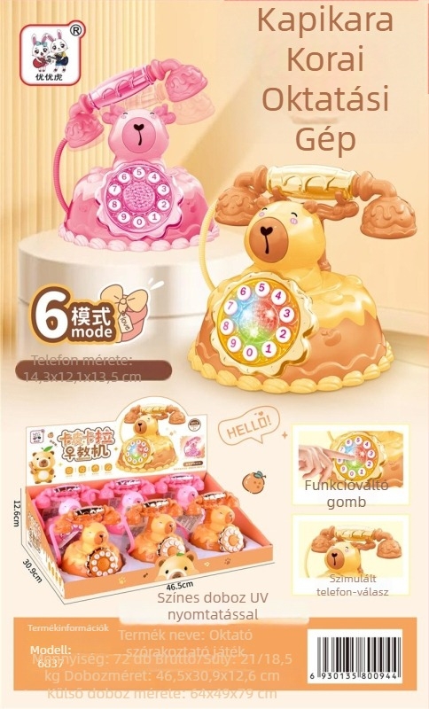 0–3 éveseknek szóló korai nevelési történetgép zenei és beszédfunkciókkal – ABS ház, elemes működés, többfunkciós oktató játék