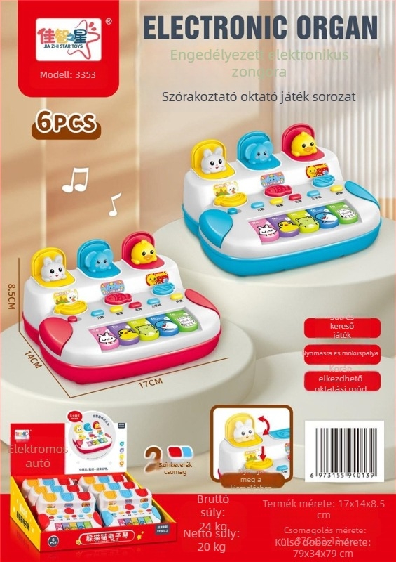 0–3 éveseknek szóló korai nevelési történetgép zenei és beszédfunkciókkal – ABS ház, elemes működés, többfunkciós oktató játék