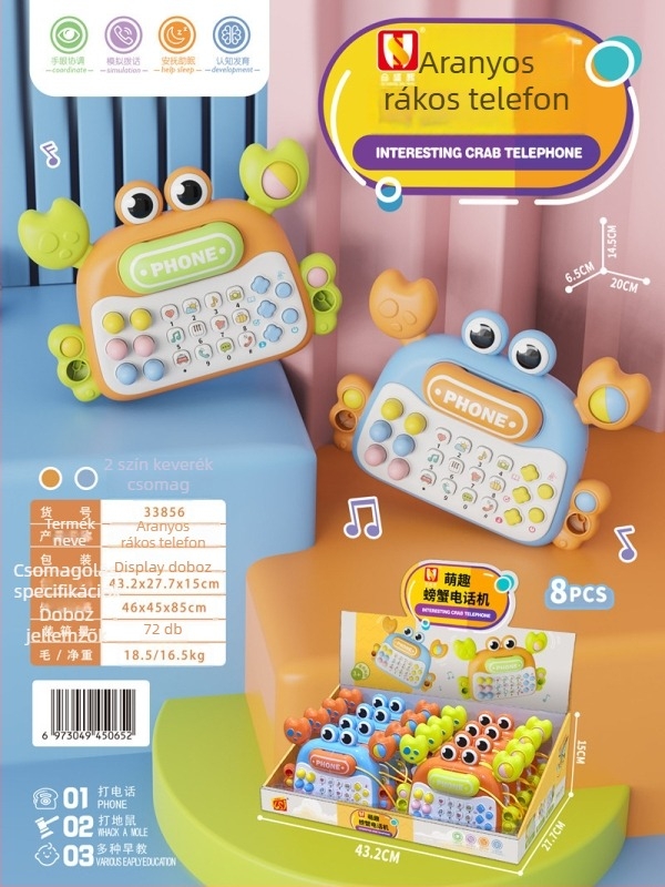 0–3 éveseknek szóló korai nevelési történetgép zenei és beszédfunkciókkal – ABS ház, elemes működés, többfunkciós oktató játék