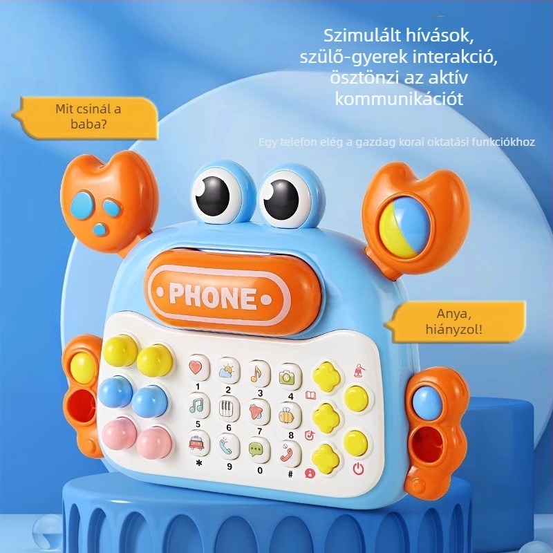 0–3 éveseknek szóló korai nevelési történetgép zenei és beszédfunkciókkal – ABS ház, elemes működés, többfunkciós oktató játék